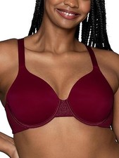 NWT Vanity Fair Beauty Back Smoothing Full-figure Contour Bra 76380 BURGUNDY 38C