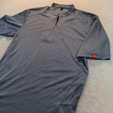 McDonald's 1/4 Zip Employee Short Sleeve Uniform Shirt Men's Medium C5