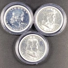 1962-P Franklin Half Dollars 50c Lot Of (3). FREE SHIPPING.