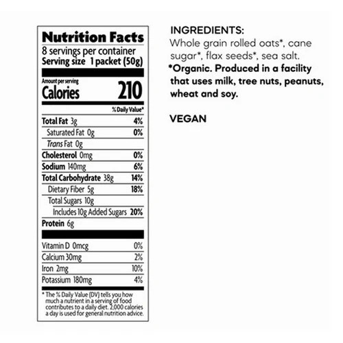 Organic Flax Plus Instant Oatmeal 14 Oz(Case Of 6) By Natures Path