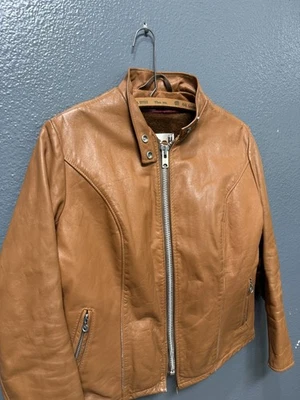 Chaqueta De Colección Años 70 Schott NYC Cuero Marrón Camel Motocicleta Carreras Para Mujer 12 - Imagen 1 de 4