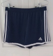 VTG Adidas Shorts Mens S Blue White Nylon Climacool Soccer 90s Y2K Gym Running