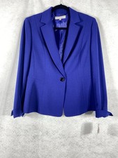 Kasper Jacket Women s 8 Purple Blazer Long Sleeves Easy Chic Career New
