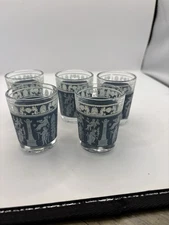 Jeannette Corinthian Blue Whiskey Shot Glass Set of 5