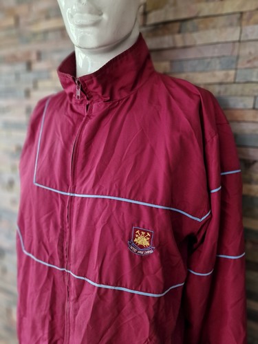 Chaqueta Top West Ham United Vintage Cremallera - Ropa Deportiva Retro GRANDE (usada). Años 90? - Imagen 3 de 6