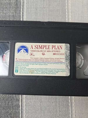 A Simple Plan VHS 1998 *BUY 2 GET 1 FREE* (TAPE ONLY)
