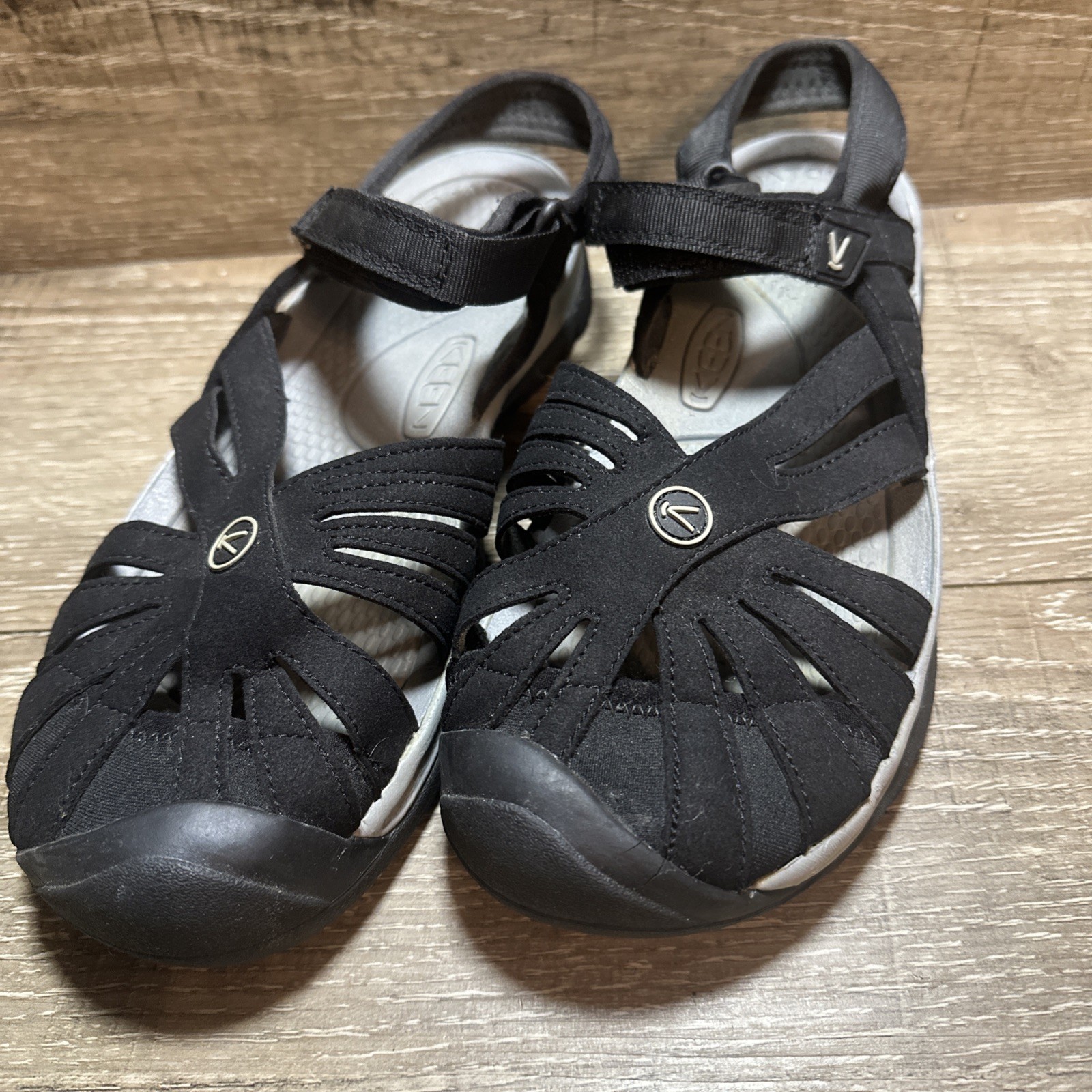 Keen sandali donna rosa neri punta chiusa cinturino regolabile alla caviglia donna taglia 10