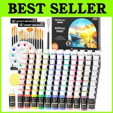 Artist Acrylic Paint Set with 2 Sets of Brushes