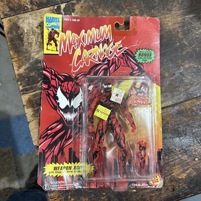 Spider-Man Maximum Carnage Action Figure W Bonus Collector Pin 1994 Toy Biz NEW
