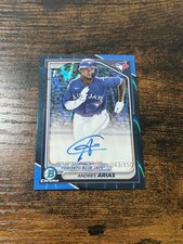 ANDRES ARIAS 2024 Bowman Chrome 1st Auto #CPA-AAR Blue RayWave /150 Color Match