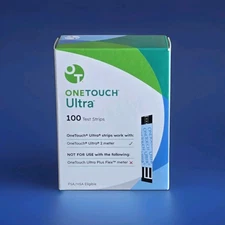 One Touch Ultra Blue Blood Glucose Test Strips - 100 Count- Expires 5/31/2026