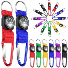 Toodoo 36 Pieces Compass for Kids Bulk 4.3 Inch Metal Mini Compass Keychain H...
