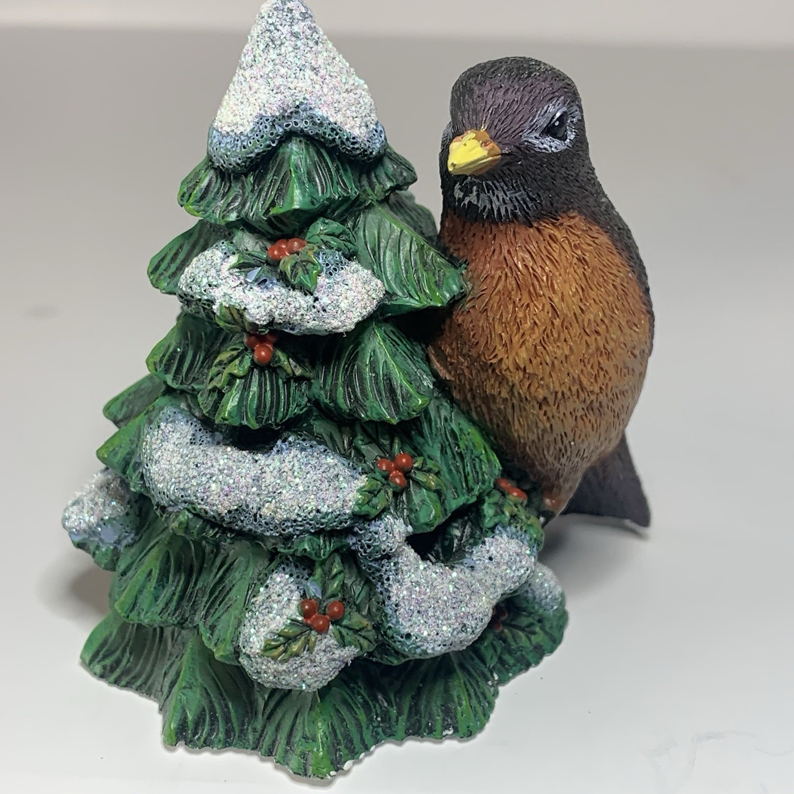 Bradford Exchange Robin With Tree Holiday Tweets Songbird Leaves 2011