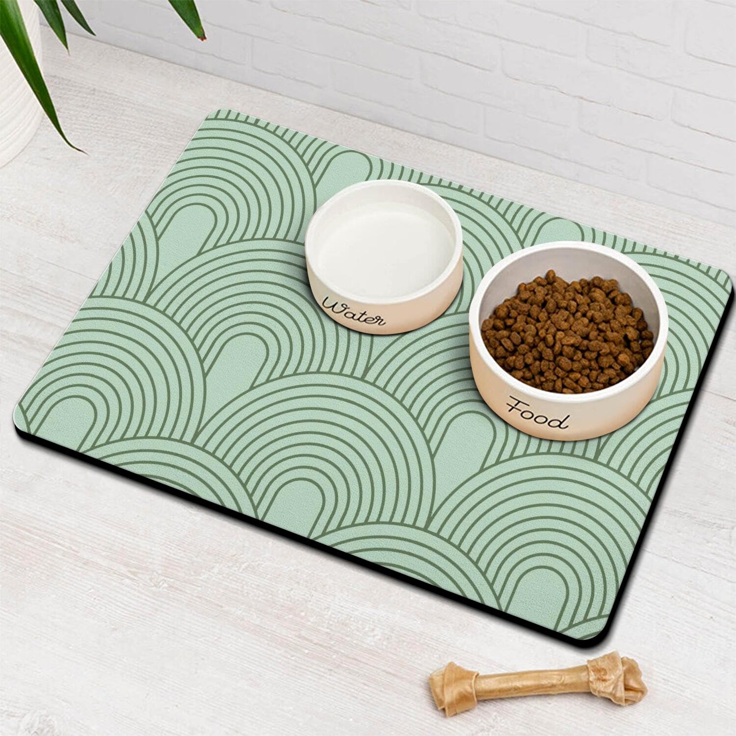 Mats For Floors Absorbent, Pet Cat Food Mat - Quick Dry Dog Mat For ...