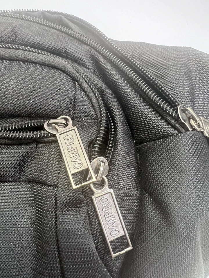 CAMPRO Equipment Camping Waist Pouch Bag Black Utility Camera Rare Carrying Case - Image 2 of 4