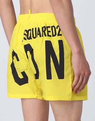 DSQUARED2 ICON LOGO SWIM SHORTS MEN TRUNKS MADE IN ITALY D7B644550720
