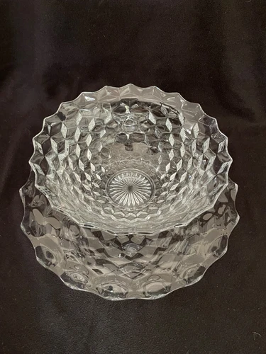 Fostoria American Large Punch Bowl and Torte Tray