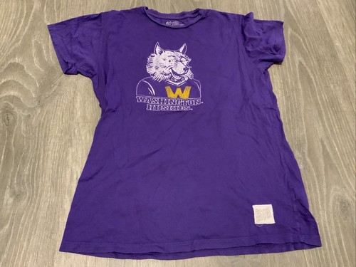 Washington Huskies RETRO BRAND Purple Shirt Men’s Size: Medium Used - Picture 1 of 4