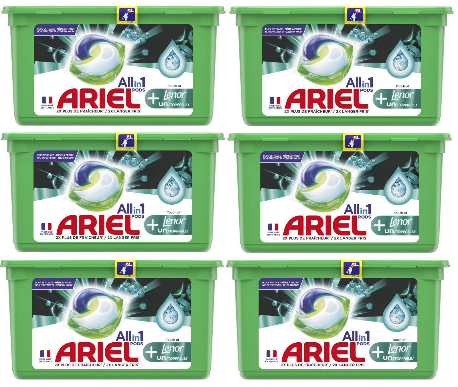 Ariel Allin1 Pods Lenor Unstoppables Aérien lessive en capsules le pack de 60 lavages