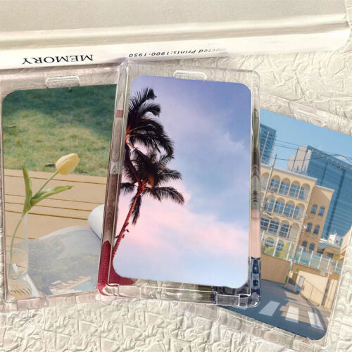 Cute Photocard Holder Acrylic Idol Photo Case ID Card Cover Keychain Bag Pendant - Picture 8 of 12