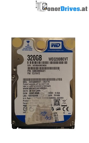 Western Digital WD3200BEVT-26ZCT0 - 320GB - SATA  - PCB 2060-701499-005 Rev. A*