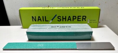 Nail Shaper Files kit , 25 pcs washable 80/80 or 120/120 grit | eBay
