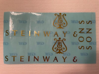 Side decal Piano Steinway & Sons Gold x 02 | eBay