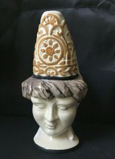 Ancien Pichet Breton faïence  Quimper HB Bigoudène  Bretonne / Lady's head  jug