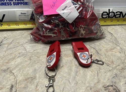 Whistles For Life Safety Whistle Portachiavi Sopravvivenza U.S.A. Lotto 10 escursioni da campeggio - Foto 9 di 10