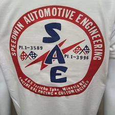 Vintage RACE/GASSER/DRAG T-shirt SPEEDWIN AUTOMOTIVE ENGINEERING "SAE" N.Y.