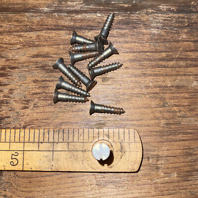 Buy Antique Wood Screws Slotted Flat Head Bright Iron #6 X 5/8” American Made