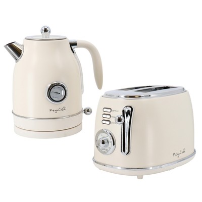 Megachef Mc-Btbk-C 1.7 Liter Electric Tea Kettle And 2 Slice Toaster Combo In