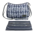 Crossbody Diaper Bag Purse | Gray Stylish Mom Bag | Adorology Baby Shower Gift