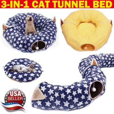 Fleece top cat tunnel