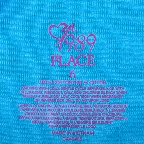 The Children Place Girls Blue & Pink Pajama Set W/ Chihuahua Graphic Sz 6 - New - Picture 7 of 8