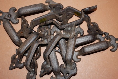Rustic Brown Cast Iron Drawer Pulls Furniture Restoration Hardware, 4 1/2",HW-16 - Picture 8 of 12
