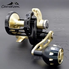 CAMEKOON Lever Drag Casting Jigging Reel 66LBs Drag Power Deep Saltwater Fishing