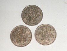 3 Pre Decimal Half Crown 1947 1948 1951 - GEORGE VI