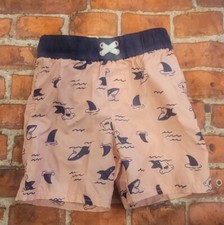 Cat And Jack Swim Trunks Sz 4t Shark Boys