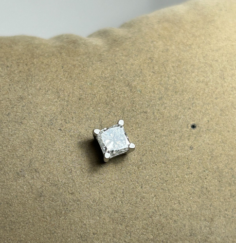 14K WHITE GOLD 1.5 CT TW PRINCESS-CUT NATURAL DIAMOND SOLITAIRE STUD EARRINGS - Picture 22 of 24