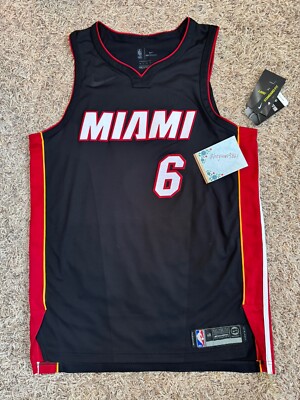 LeBron James Jersey Nike Jordan 48 Authentic Large Miami Heat