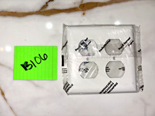 Lot Of 3 TRADEMASTER White 2 Gang Duplex Outlet Wall Plate Cover USA
