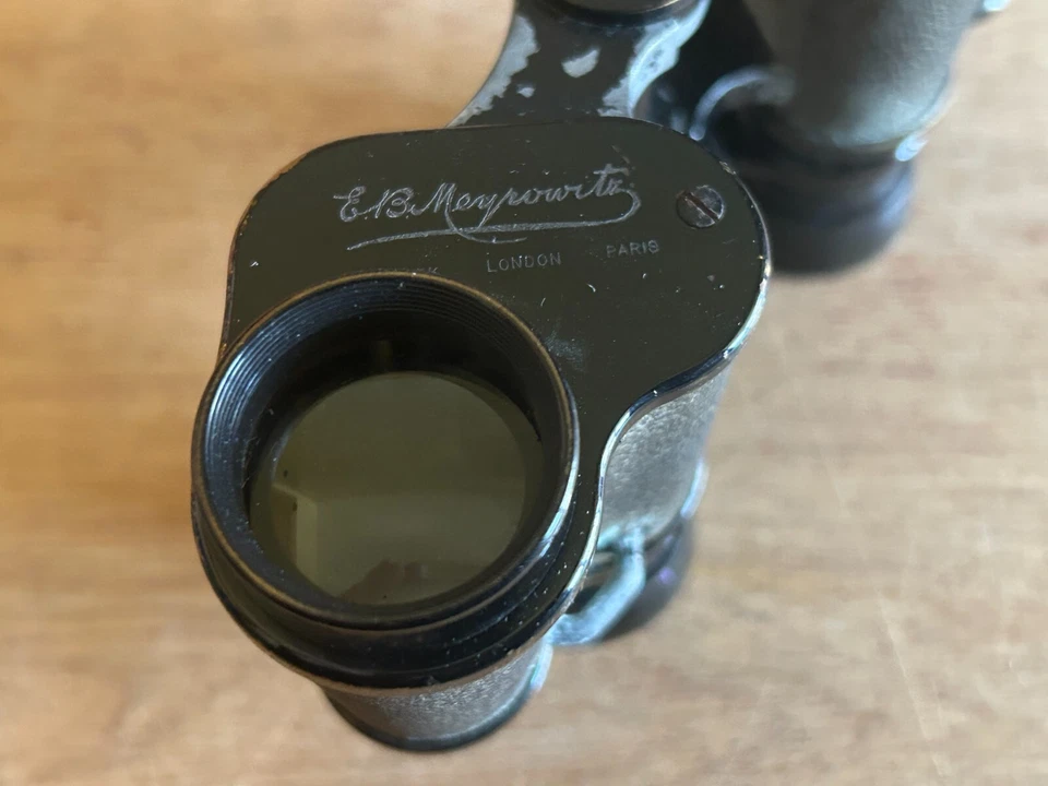 Бинокль Zeiss Первой мировой войны Bausch Lomb военная призма стерео 46648 винтажный 8x25 ПЛОХОЙ - Изображение 4 из 4