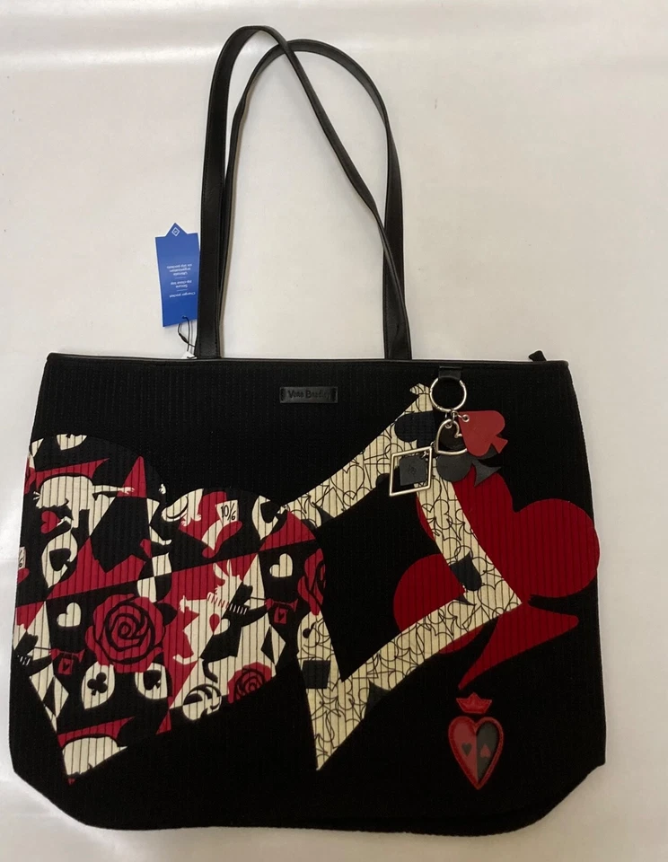 Disney Вера Брэдли Алиса в стране чудес картина розы красный сумка с короткими ручками сумочка - Изображение 2 из 3
