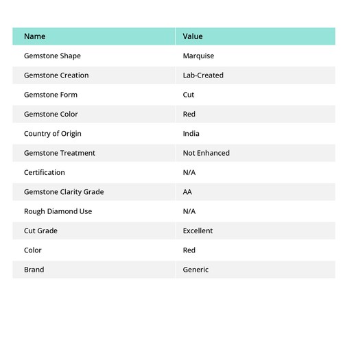 Sri Lanka Red Color Ruby Marquise Cut 7 Carat Lab Created Beautiful Gemstone - Picture 7 of 7