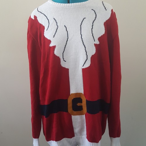 Santa Red Ugly Holiday Sweater Men's Route 66 Size XL - Picture 4 of 5