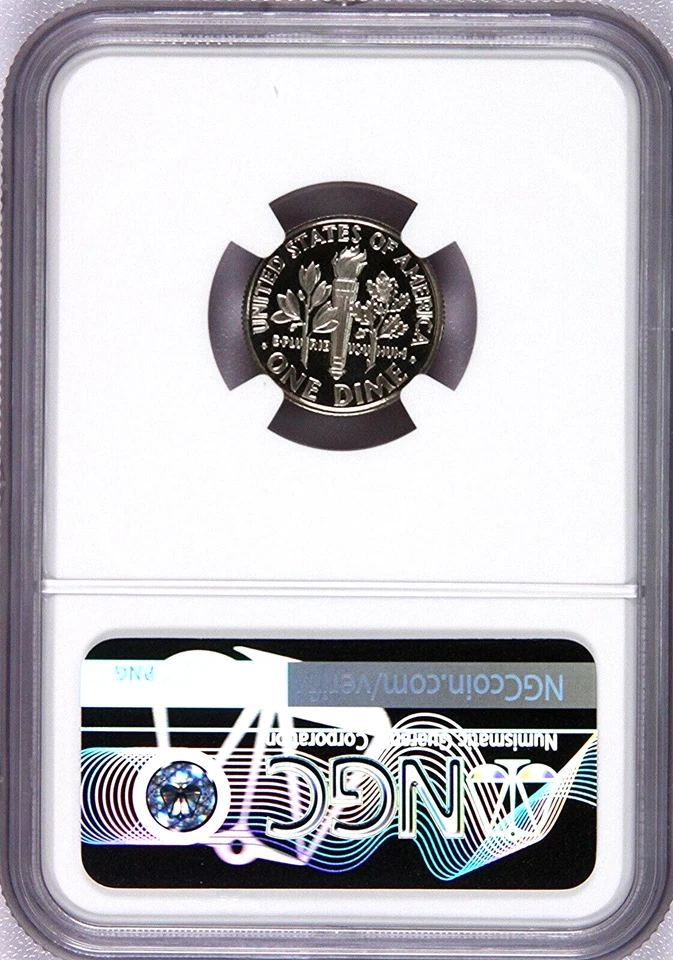 1988-S Proof Roosevelt Dime, Graded PF69UC NGC * OSR Patriotic Exclusive Label - Image 2 of 4
