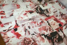 ABSTRACT FLORAL Print Fabric, Mid Weight Stretch Fabric, Per Metre