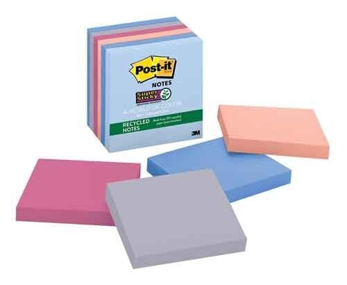 Post-it Recycled Super Sticky Notes 3