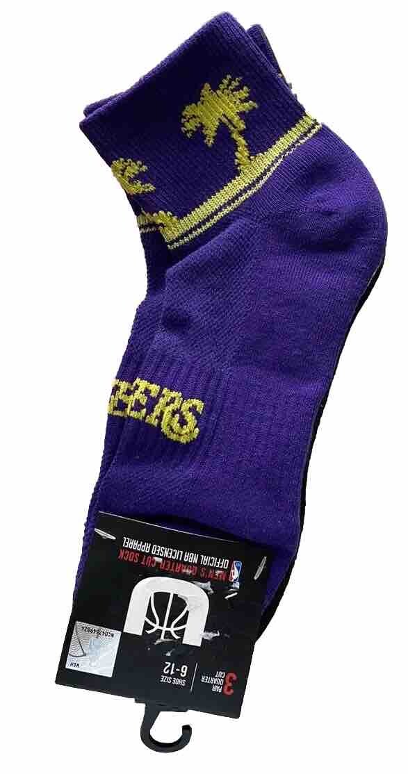 Purple Nba Lakers Socks Los Angeles LA LAKERS Socks NBA Palm Trees
